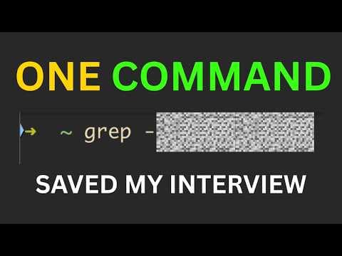 I Passed a Technical Interview Using One GREP Command